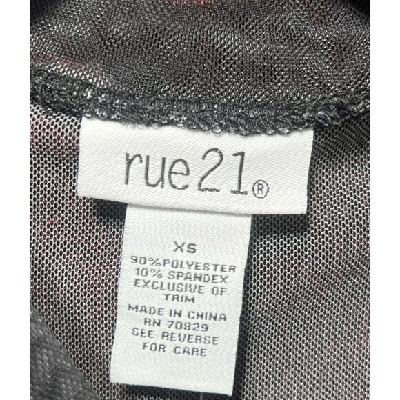 Rue 21 - Women's Short Sleeve Round Neck Bodysuit - Black - Extra Small - Picture 9 of 13